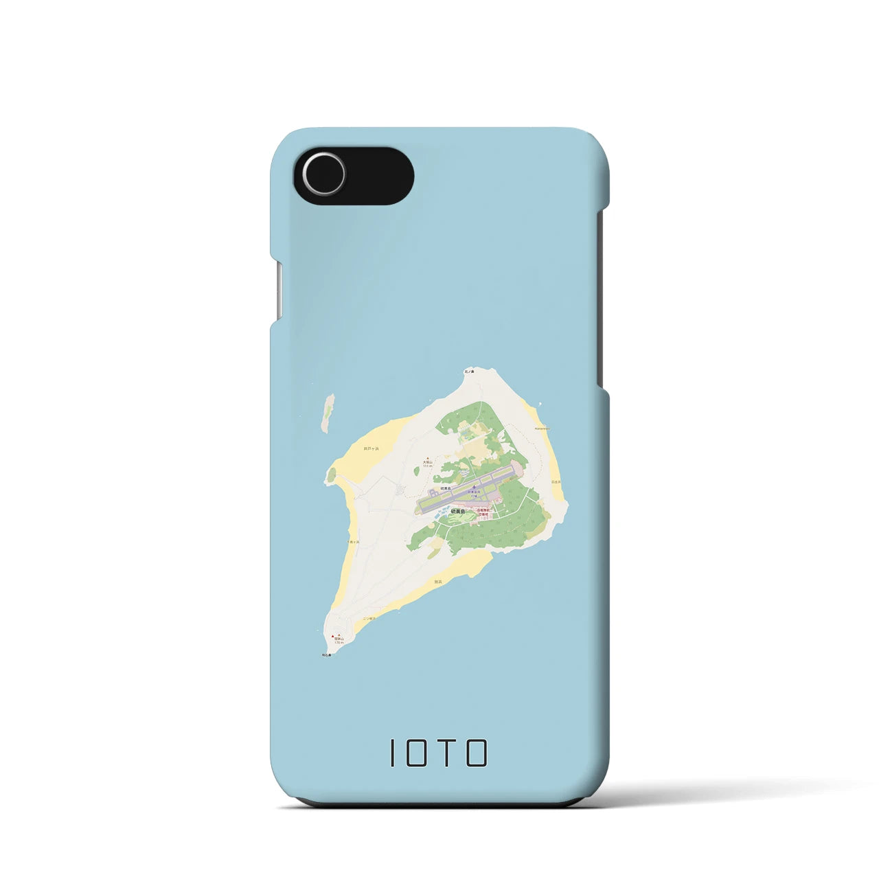 【硫黄島(東京都)】地図柄iPhoneケース(バックカバータイプ)