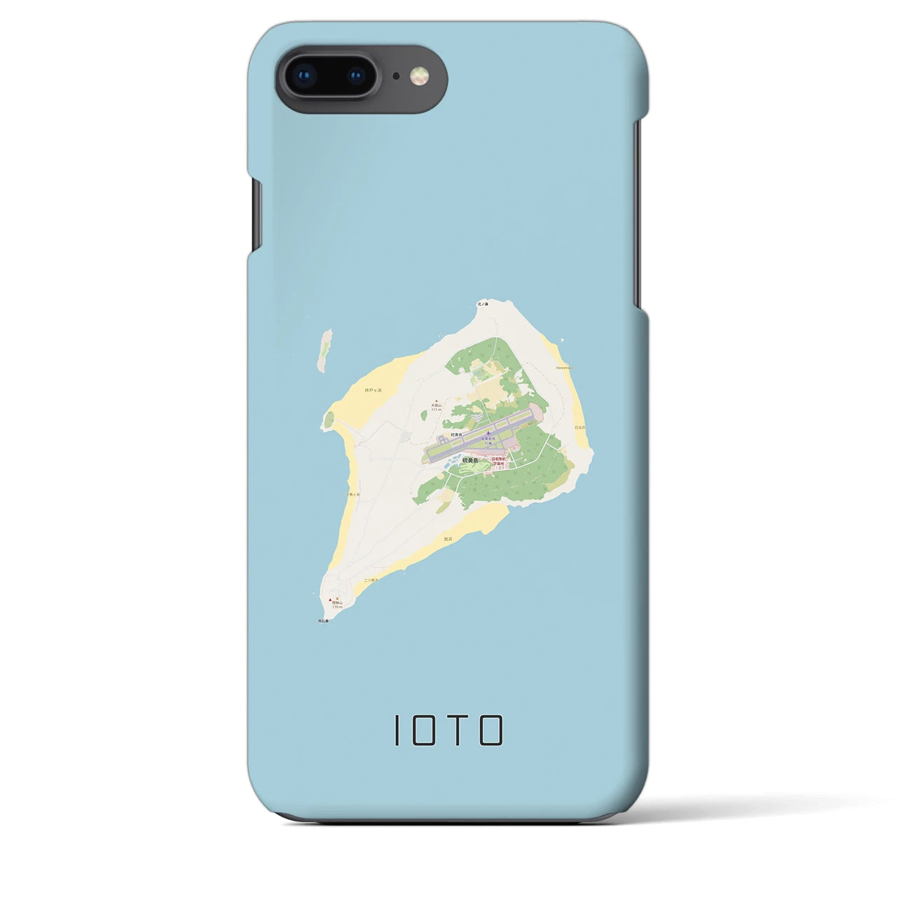【硫黄島(東京都)】地図柄iPhoneケース(バックカバータイプ)