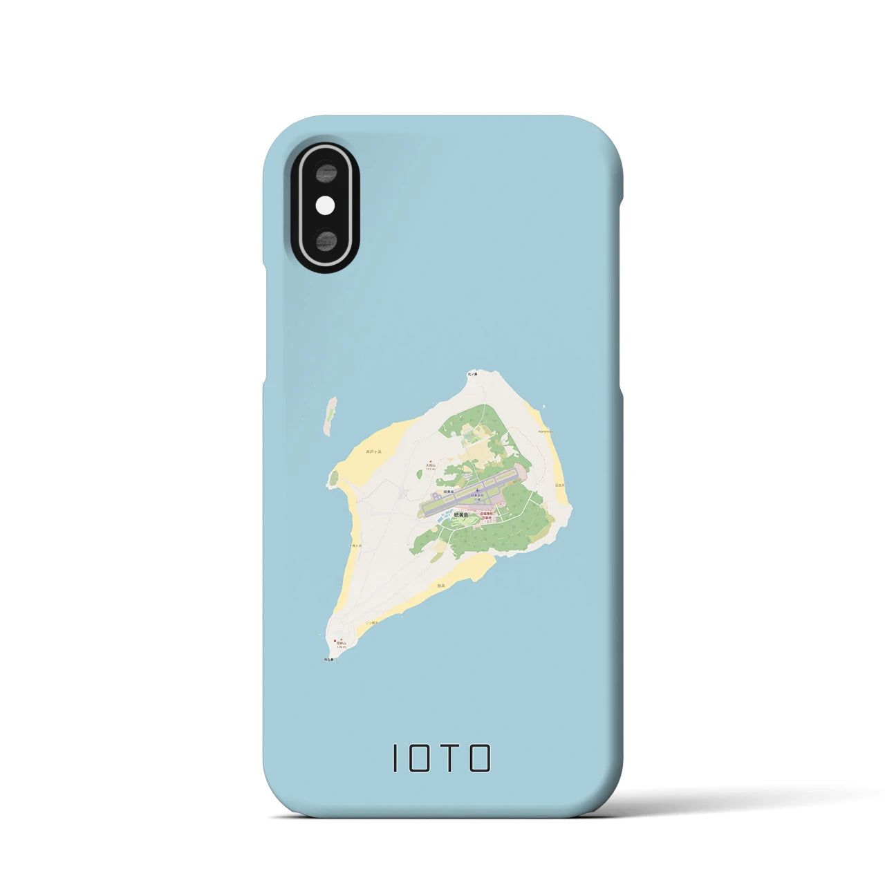 【硫黄島(東京都)】地図柄iPhoneケース(バックカバータイプ)