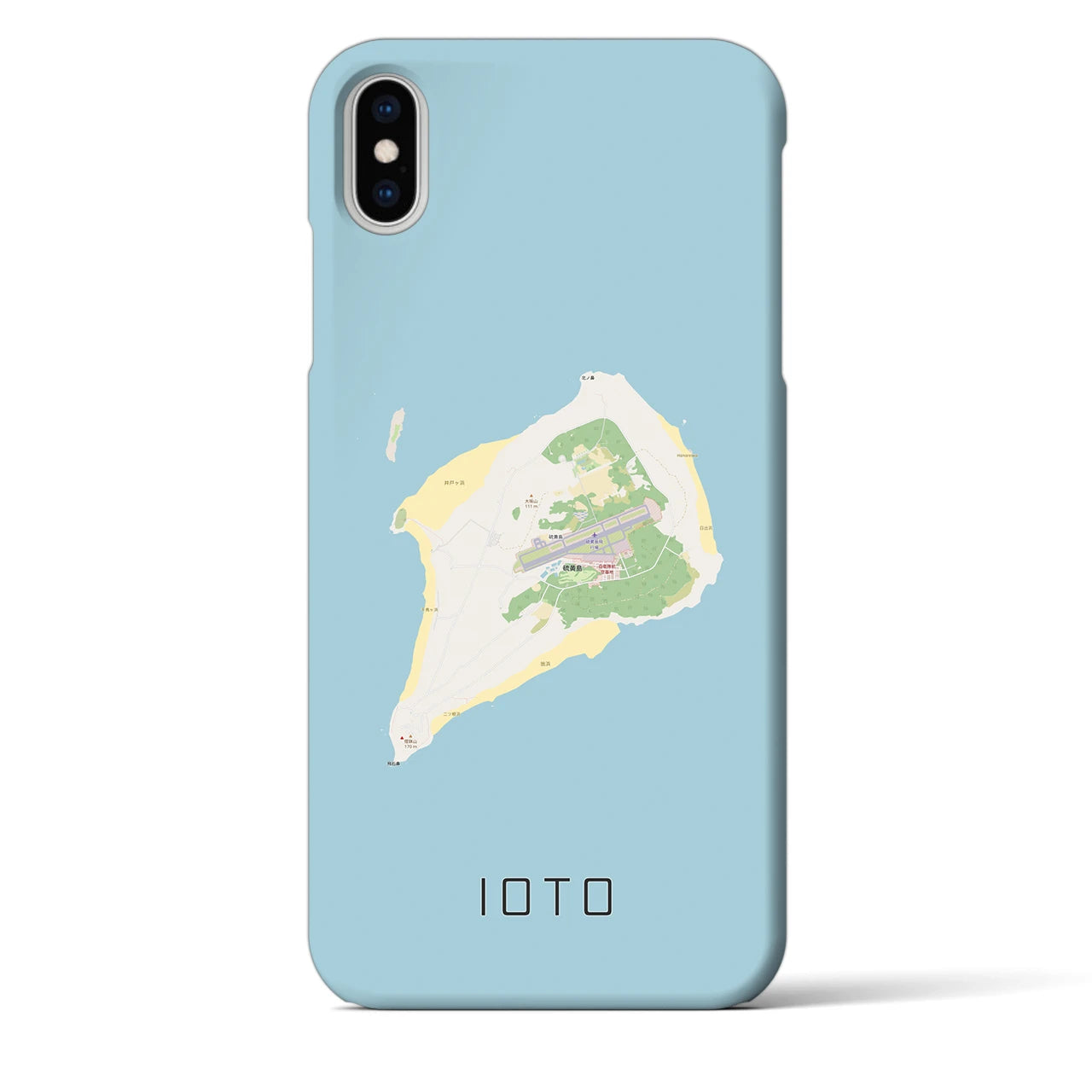 【硫黄島(東京都)】地図柄iPhoneケース(バックカバータイプ)