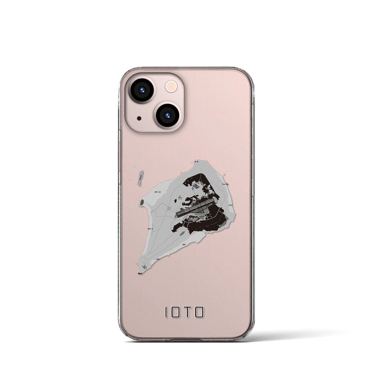 【硫黄島(東京都)】地図柄iPhoneケース(クリアタイプ)