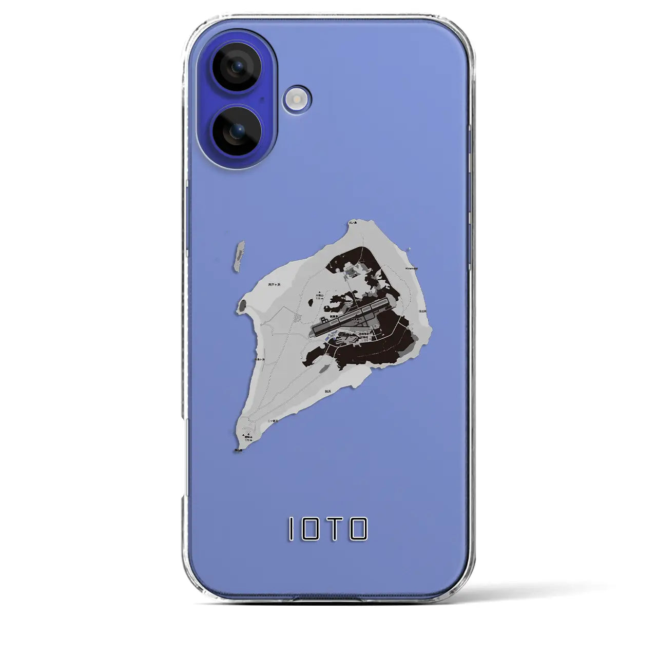 【硫黄島(東京都)】地図柄iPhoneケース(クリアタイプ)