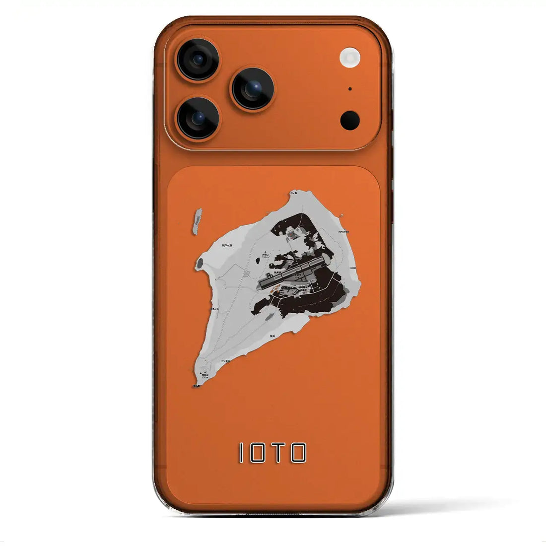 【硫黄島(東京都)】地図柄iPhoneケース(クリアタイプ)