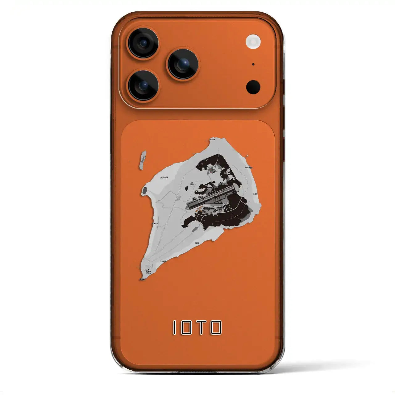 【硫黄島(東京都)】地図柄iPhoneケース(クリアタイプ)