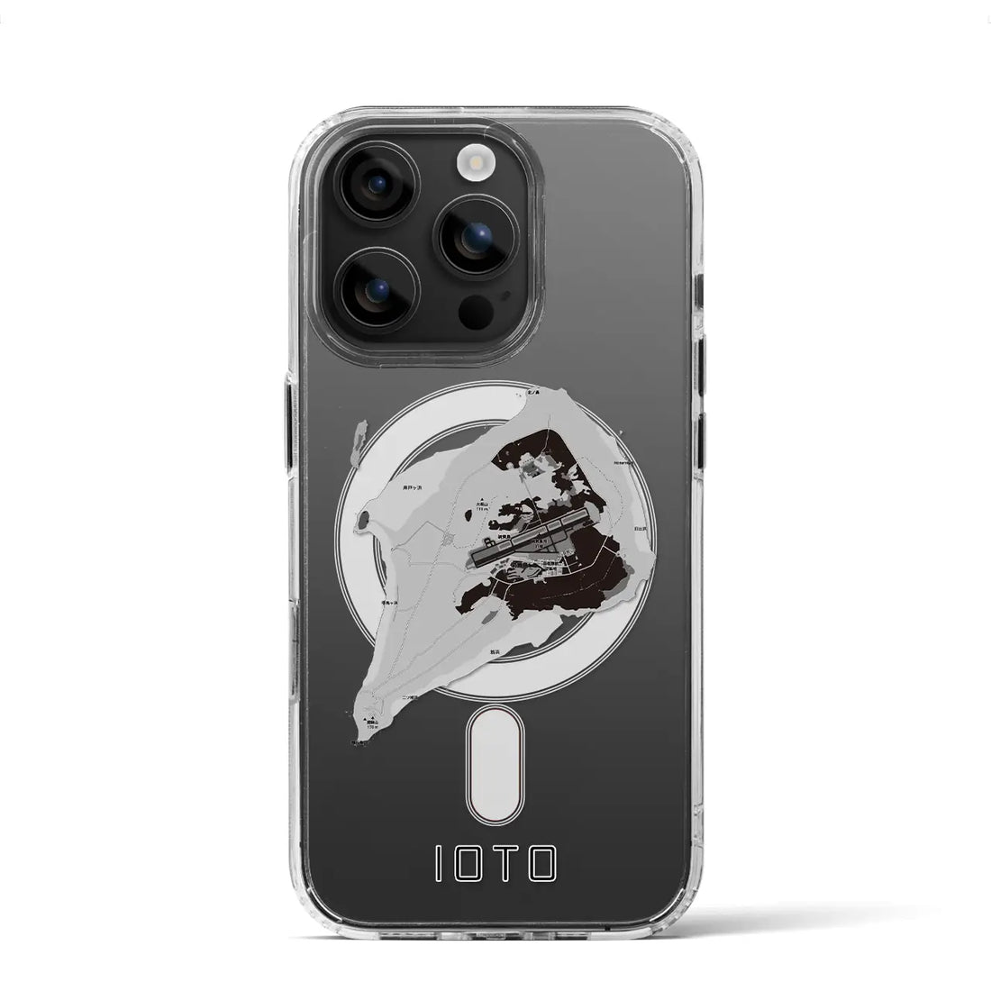 【硫黄島(東京都)】地図柄iPhoneケース(MagSafeタイプ)