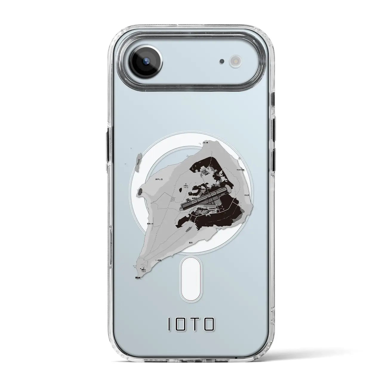 【硫黄島(東京都)】地図柄iPhoneケース(MagSafeタイプ)