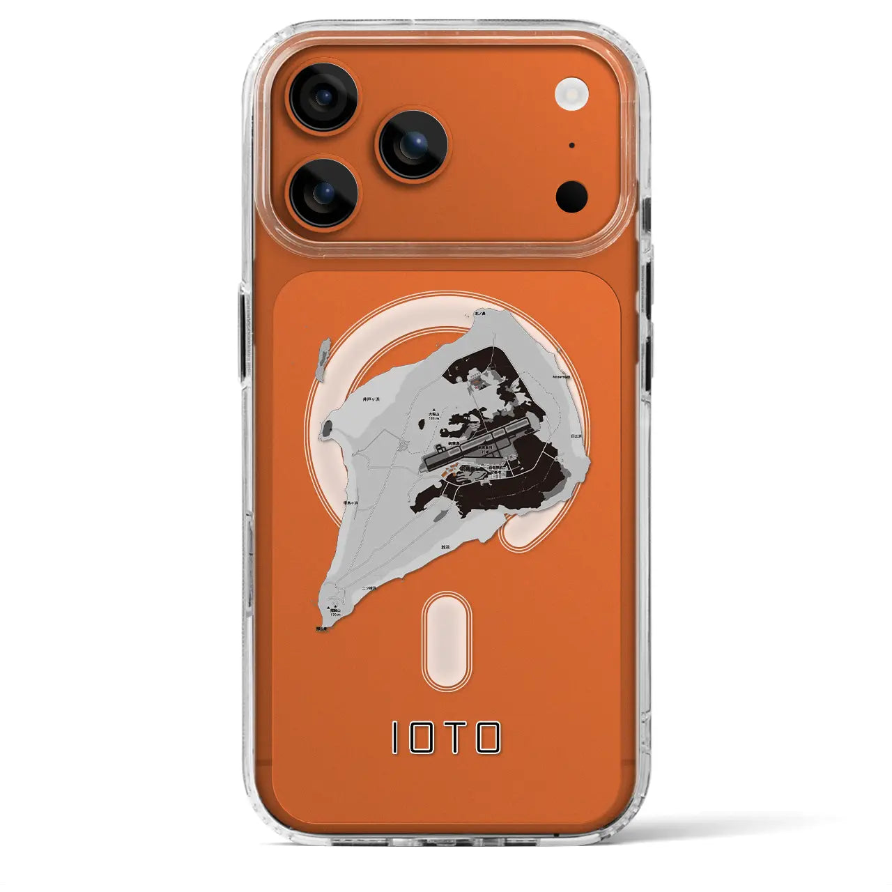 【硫黄島(東京都)】地図柄iPhoneケース(MagSafeタイプ)