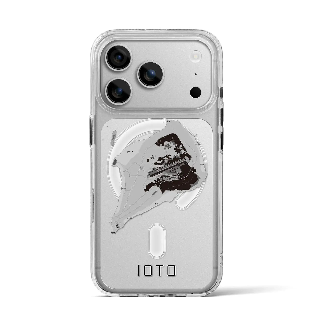 【硫黄島(東京都)】地図柄iPhoneケース(MagSafeタイプ)