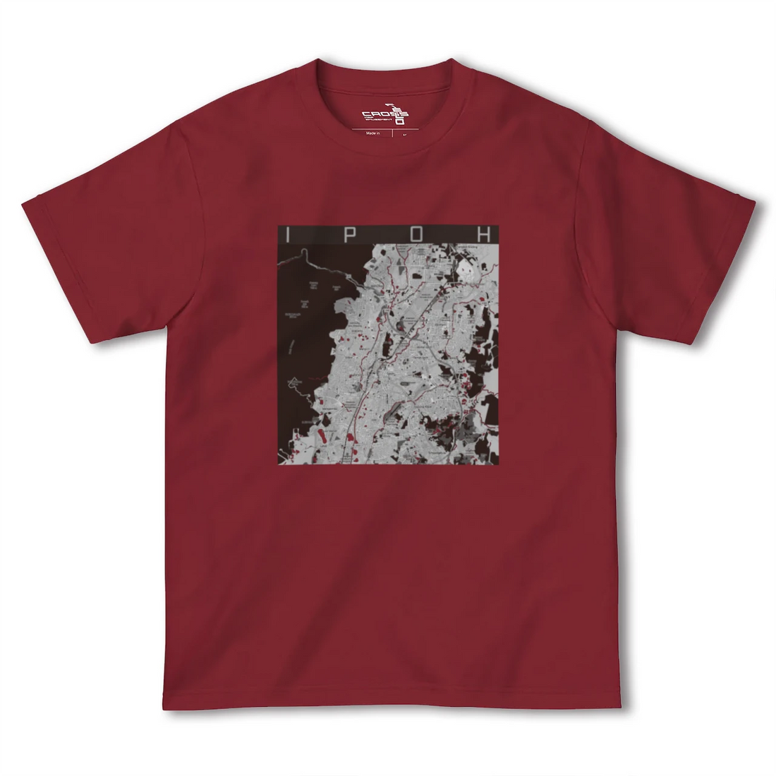 【イポー(マレーシア)】地図柄ヘビーウェイトTシャツ