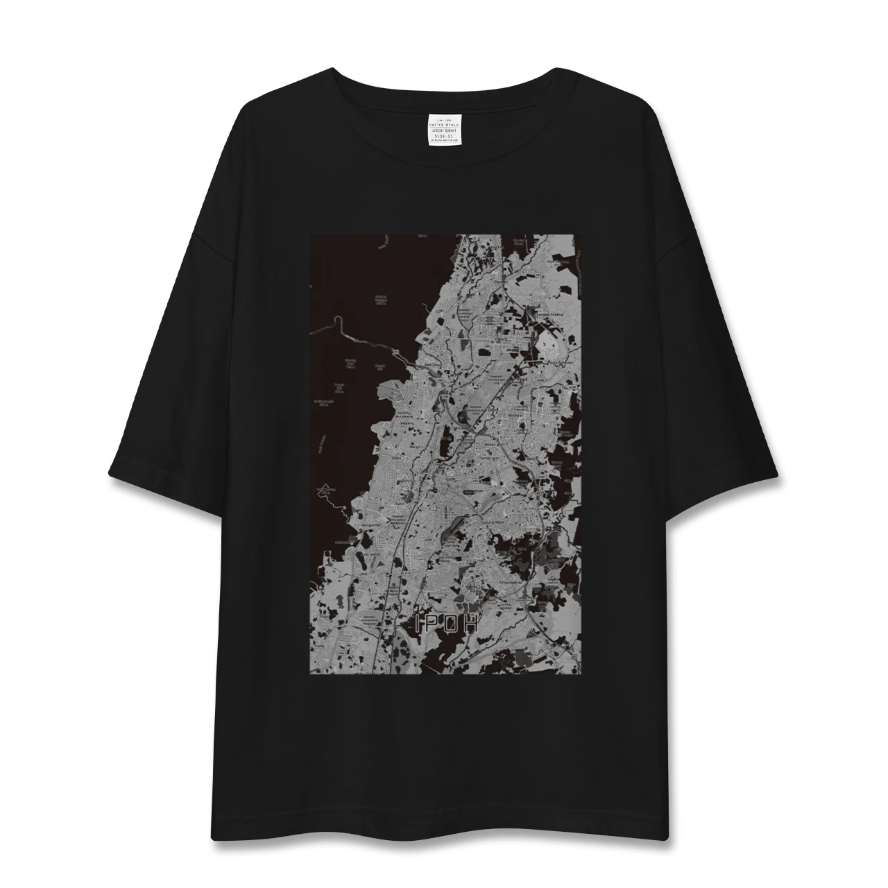 【イポー(マレーシア)】地図柄ビッグシルエットTシャツ