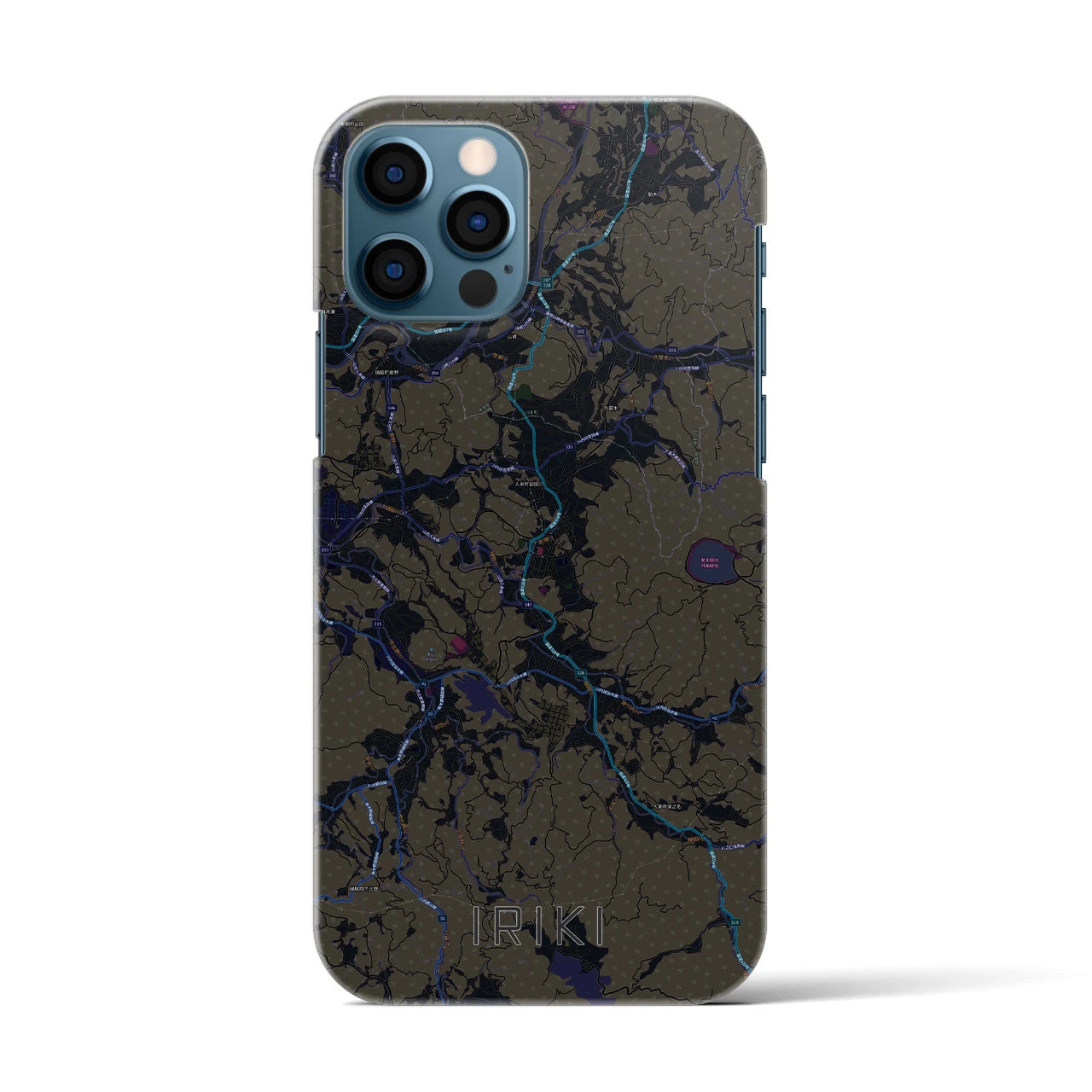 【入来(鹿児島県)】地図柄iPhoneケース(バックカバータイプ)