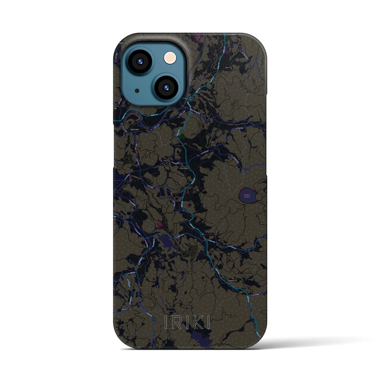 【入来(鹿児島県)】地図柄iPhoneケース(バックカバータイプ)