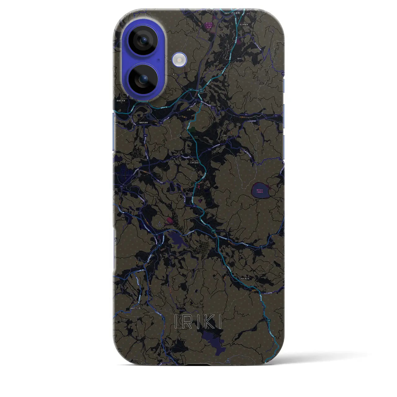 【入来(鹿児島県)】地図柄iPhoneケース(バックカバータイプ)