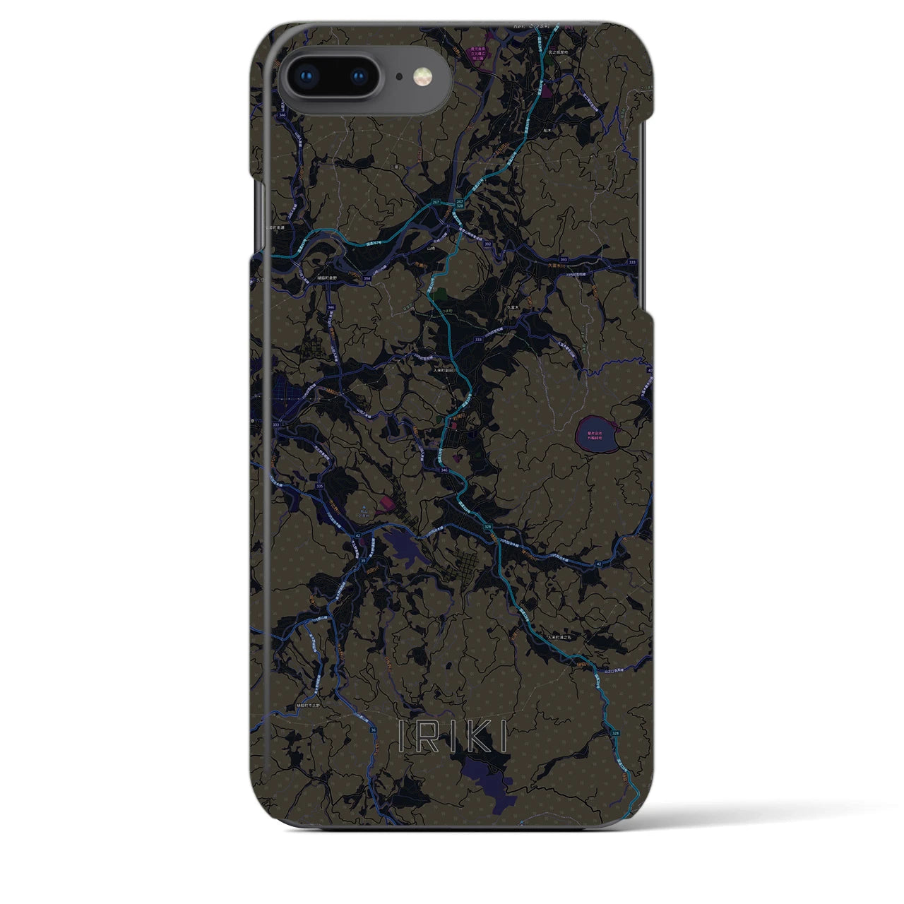 【入来(鹿児島県)】地図柄iPhoneケース(バックカバータイプ)