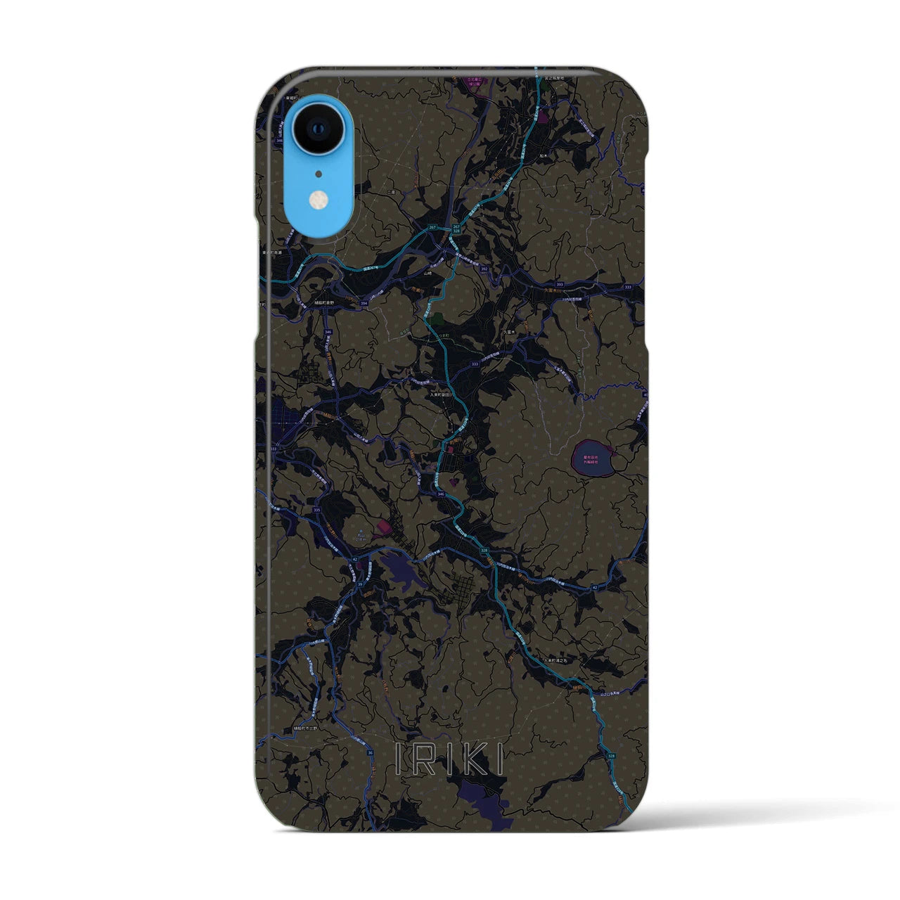 【入来(鹿児島県)】地図柄iPhoneケース(バックカバータイプ)