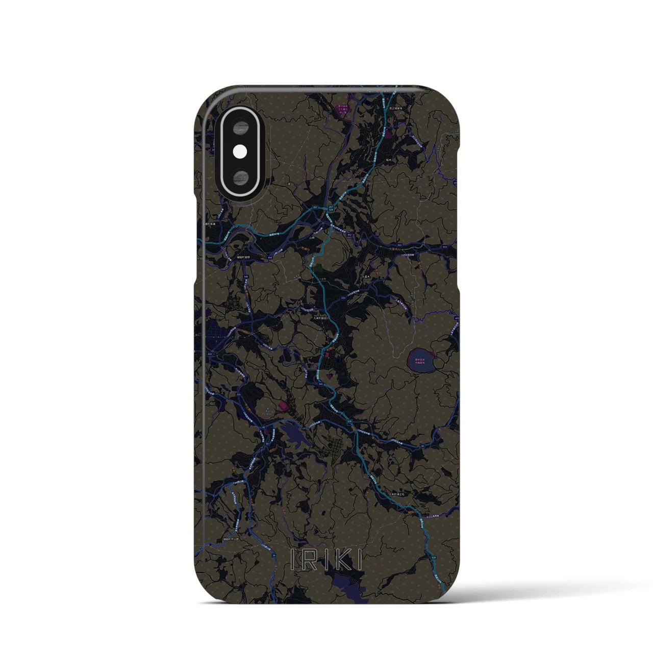 【入来(鹿児島県)】地図柄iPhoneケース(バックカバータイプ)