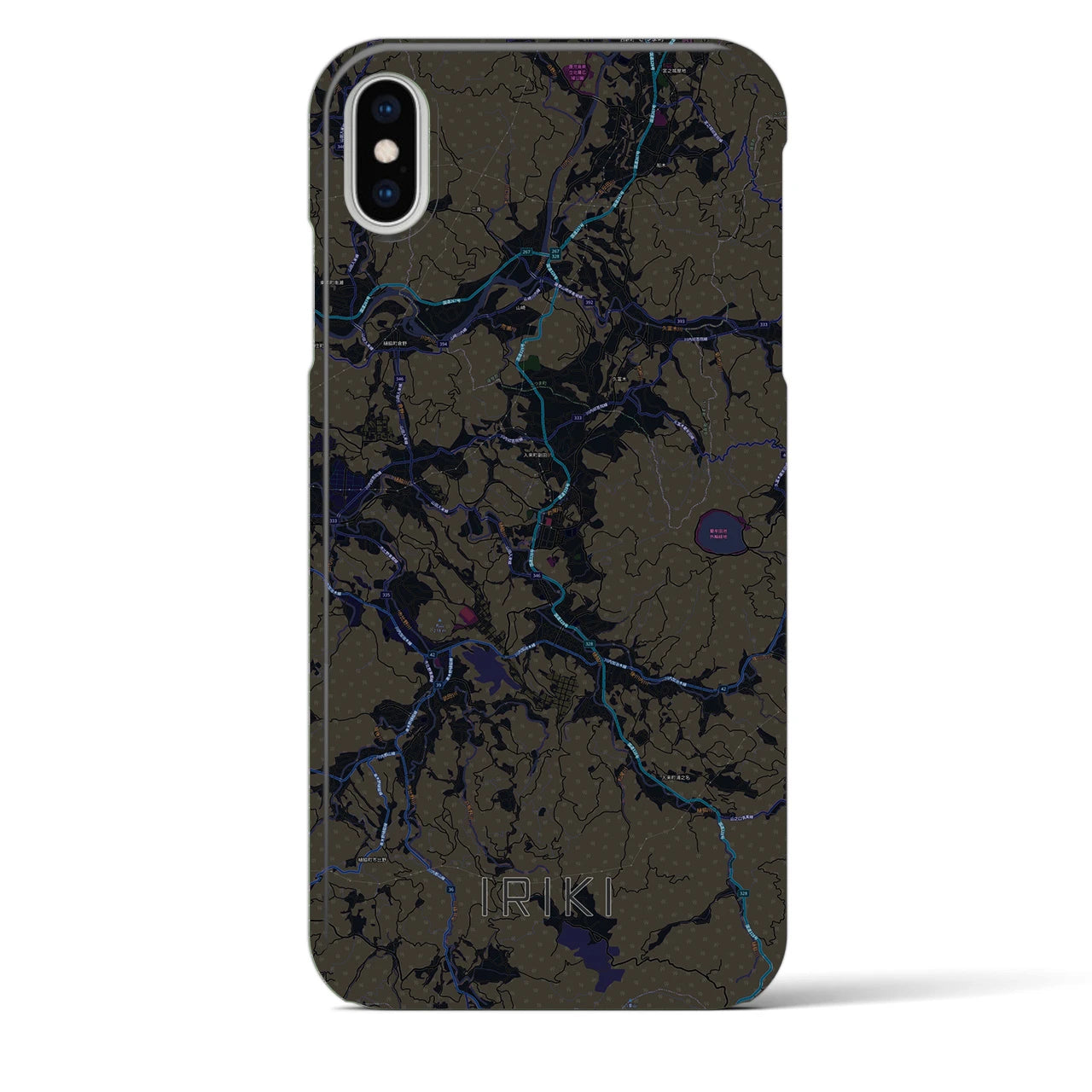 【入来(鹿児島県)】地図柄iPhoneケース(バックカバータイプ)