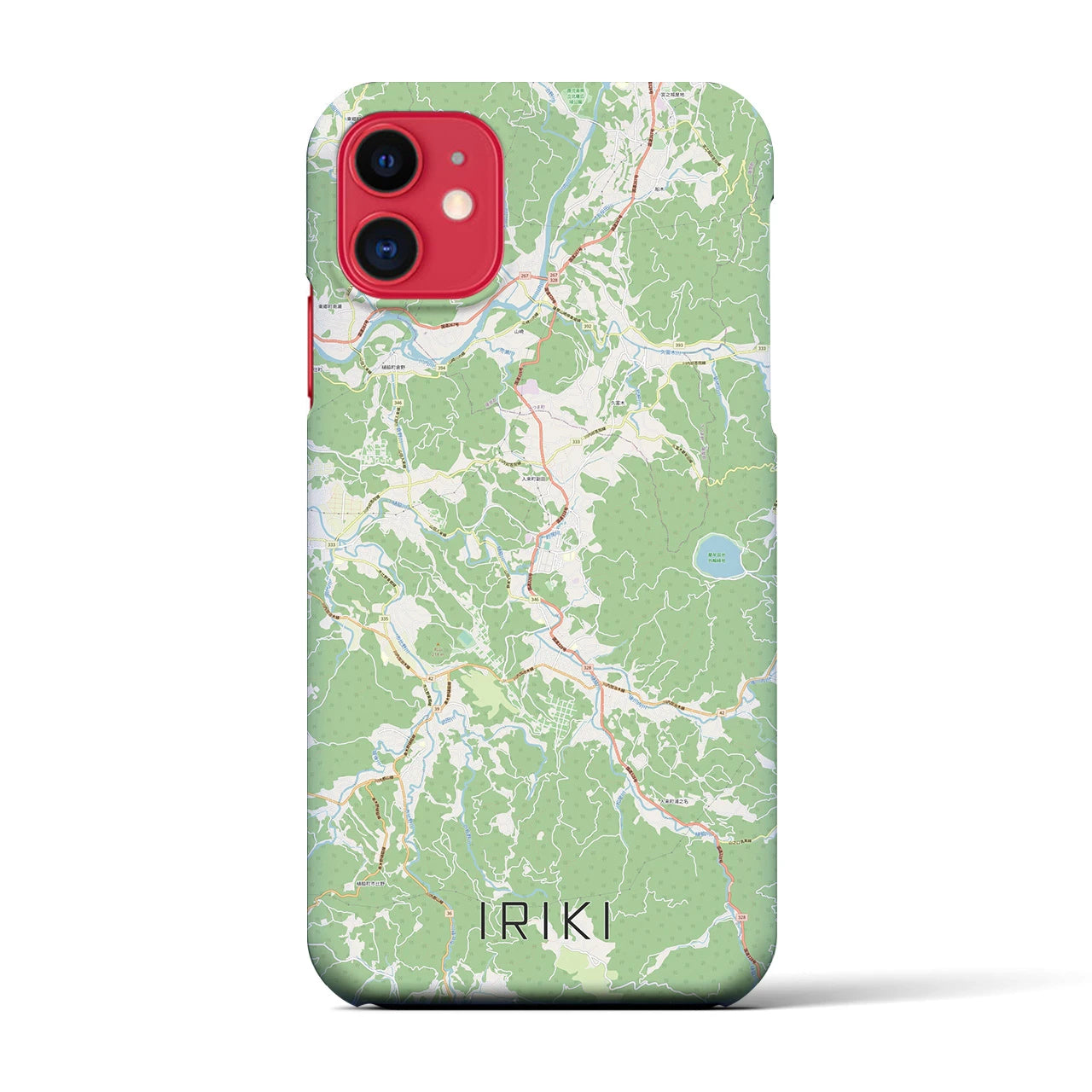 【入来(鹿児島県)】地図柄iPhoneケース(バックカバータイプ)