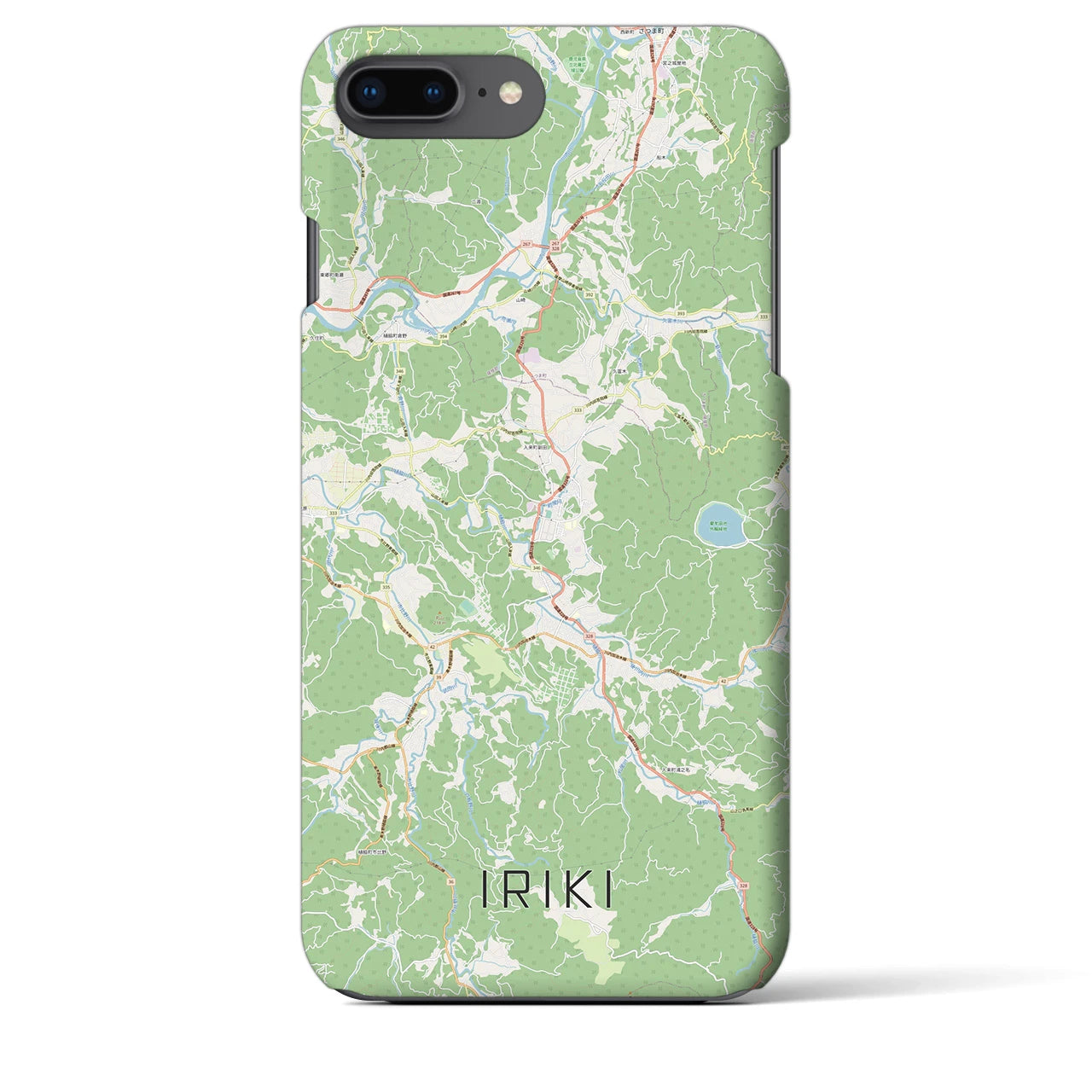 【入来(鹿児島県)】地図柄iPhoneケース(バックカバータイプ)