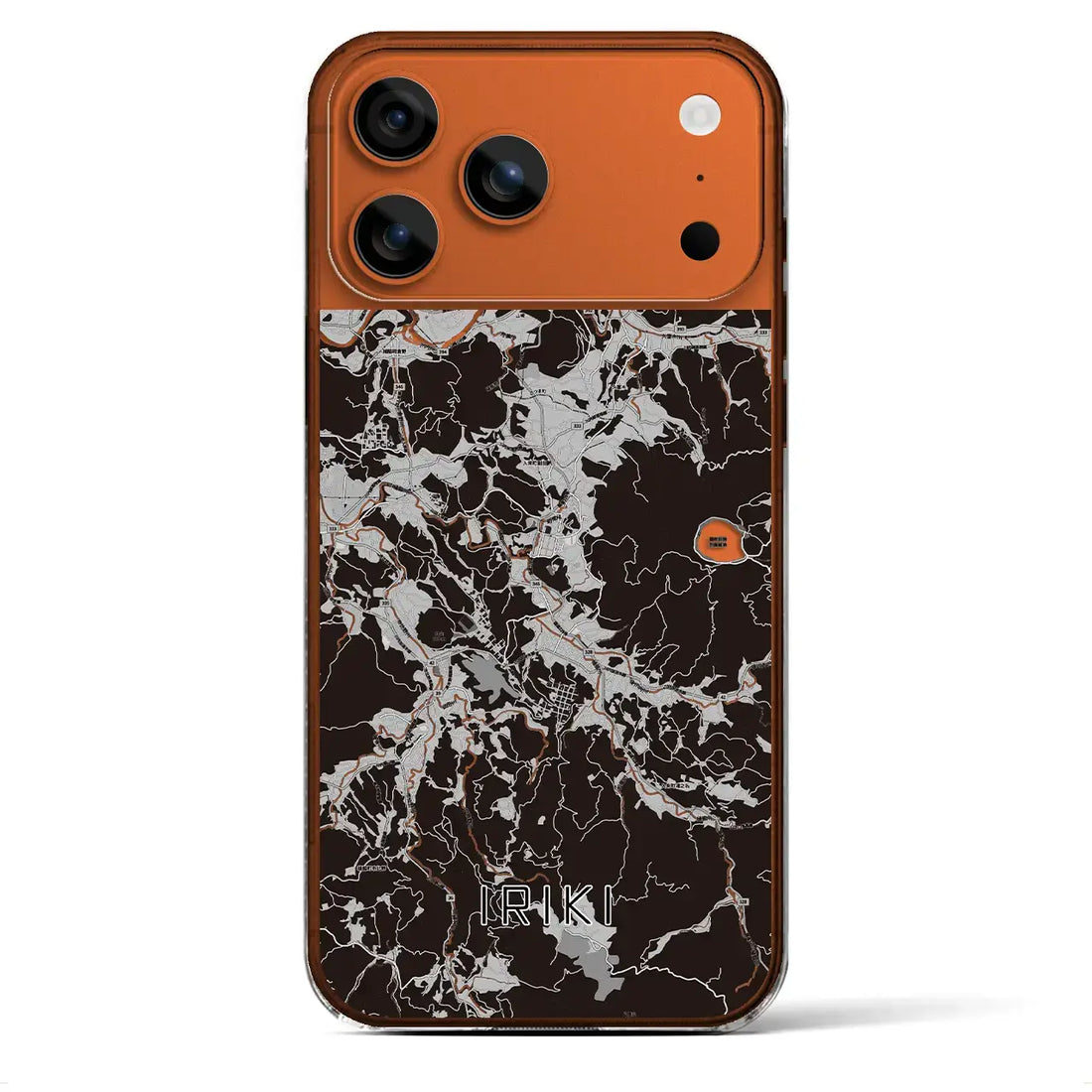 【入来(鹿児島県)】地図柄iPhoneケース(クリアタイプ)