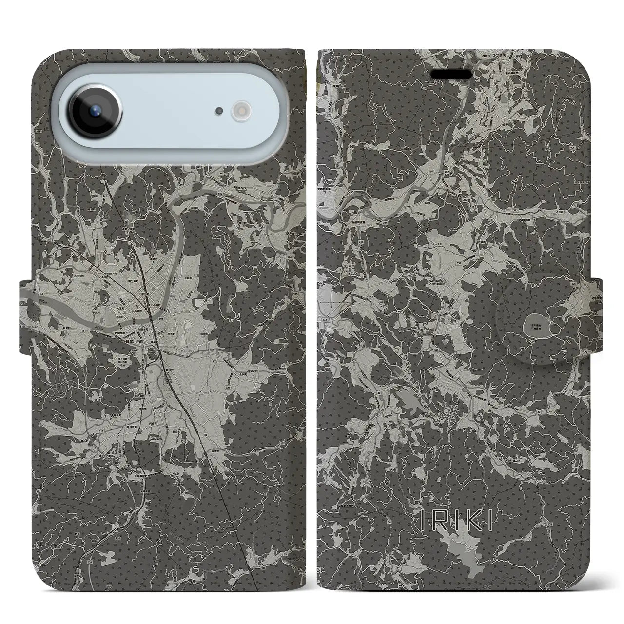 【入来(鹿児島県)】地図柄iPhoneケース(手帳タイプ)