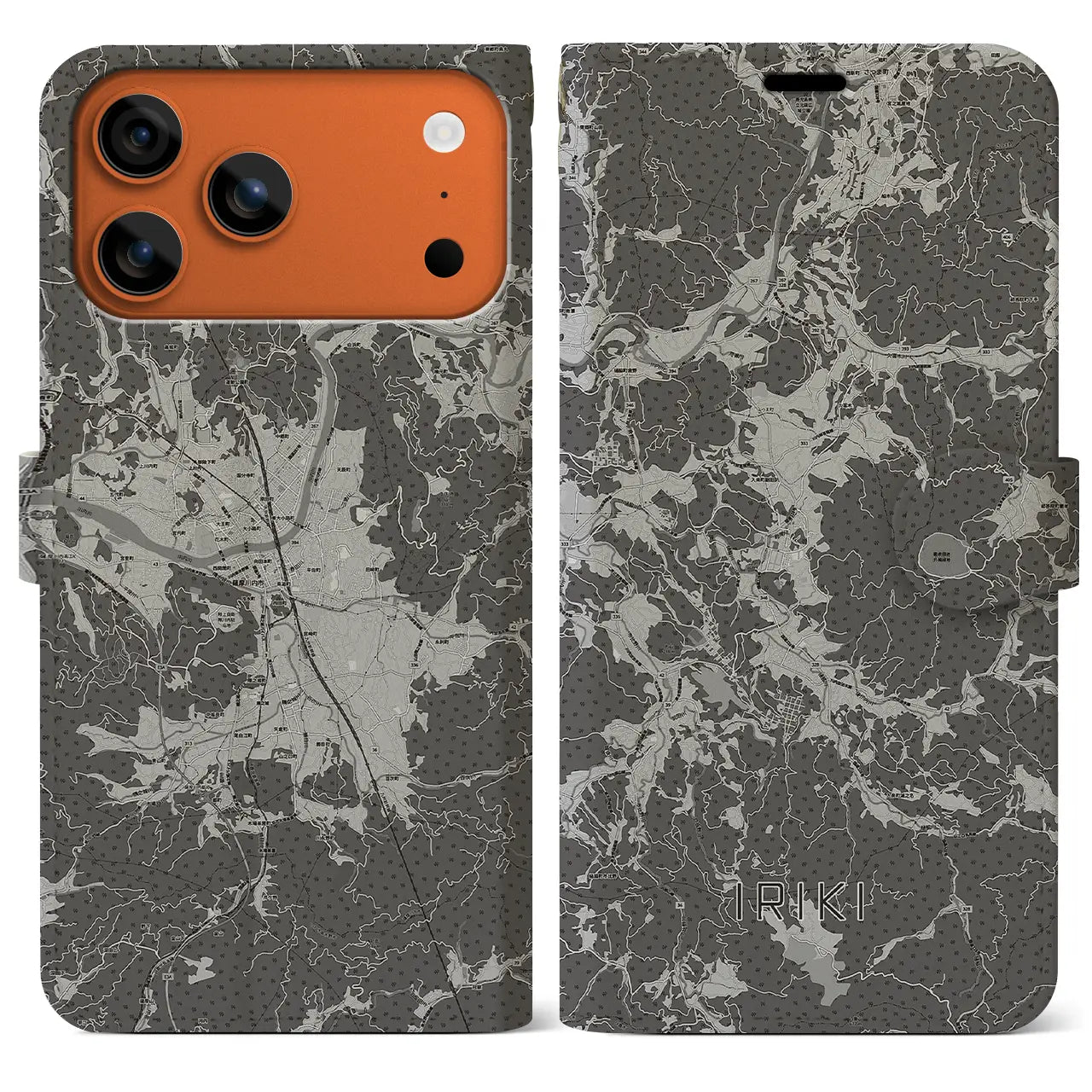 【入来(鹿児島県)】地図柄iPhoneケース(手帳タイプ)