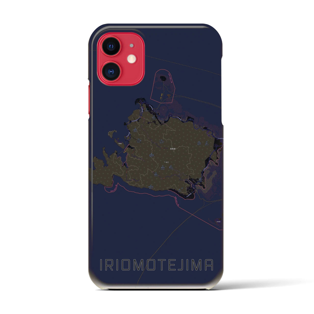 【西表島(沖縄県)】地図柄iPhoneケース(バックカバータイプ)