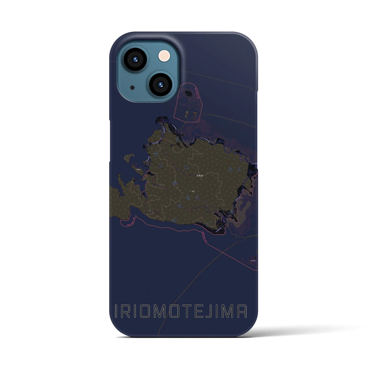 【西表島(沖縄県)】地図柄iPhoneケース(バックカバータイプ)