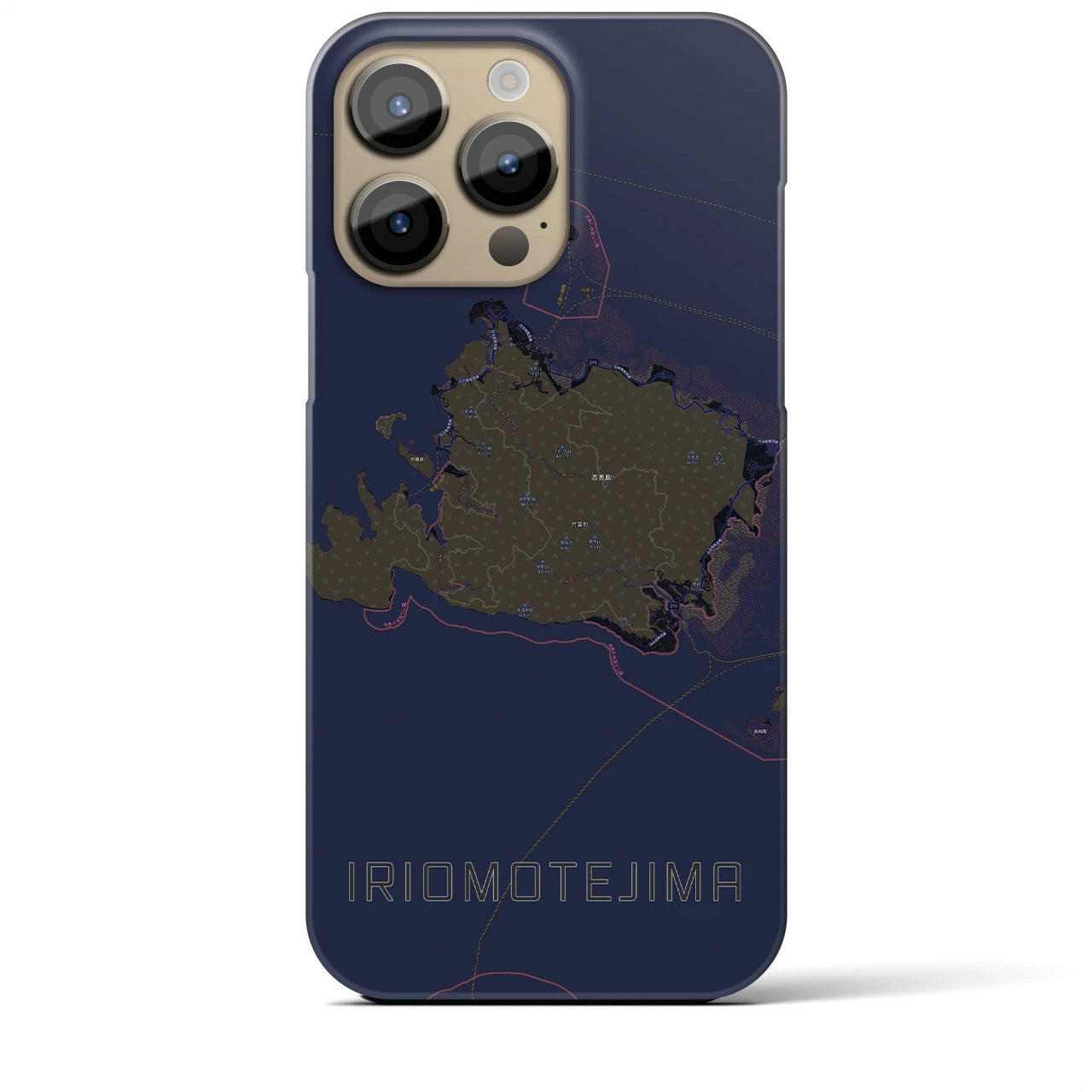 【西表島(沖縄県)】地図柄iPhoneケース(バックカバータイプ)