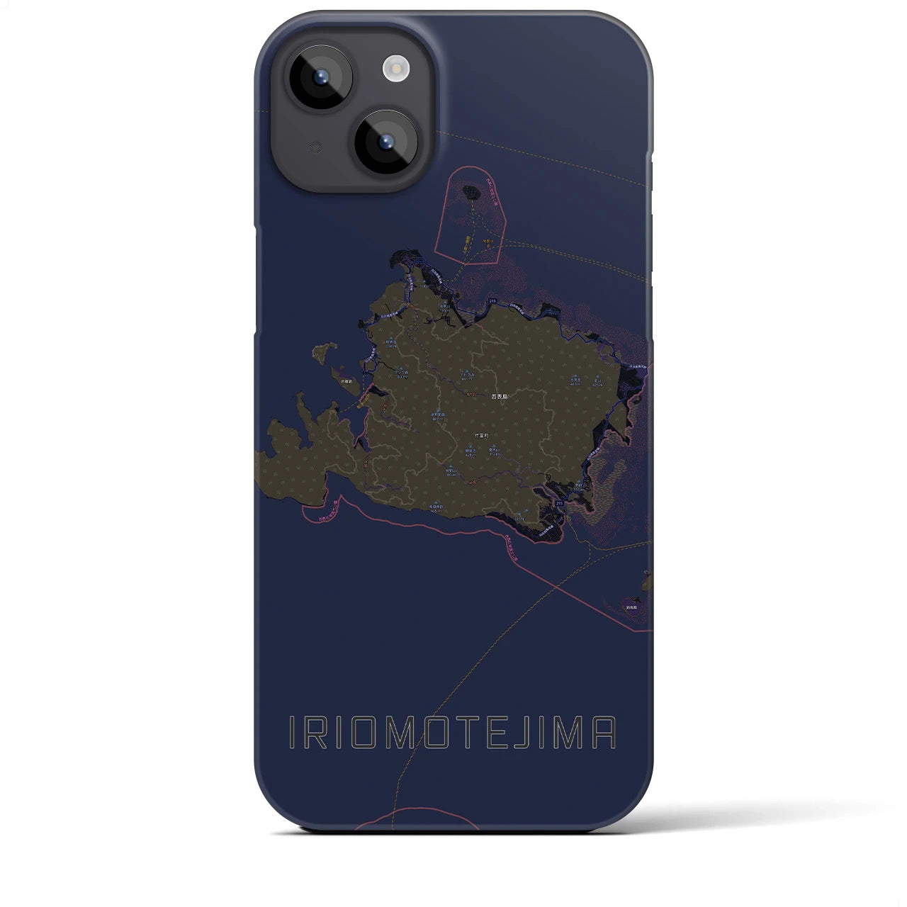 【西表島(沖縄県)】地図柄iPhoneケース(バックカバータイプ)