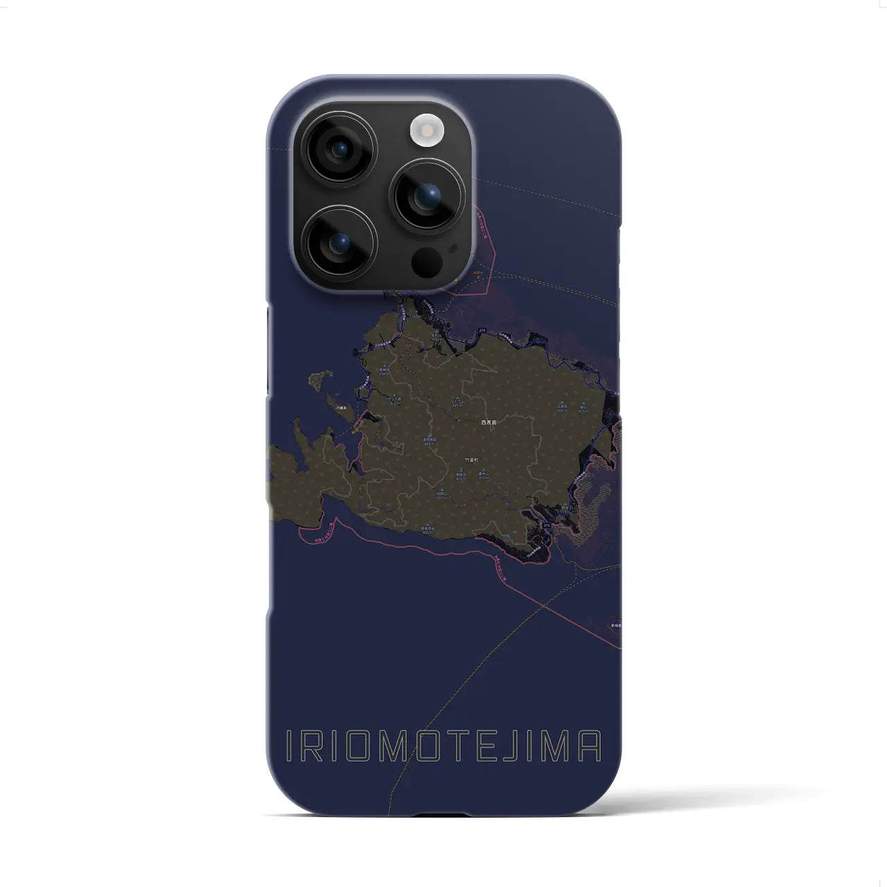 【西表島(沖縄県)】地図柄iPhoneケース(バックカバータイプ)