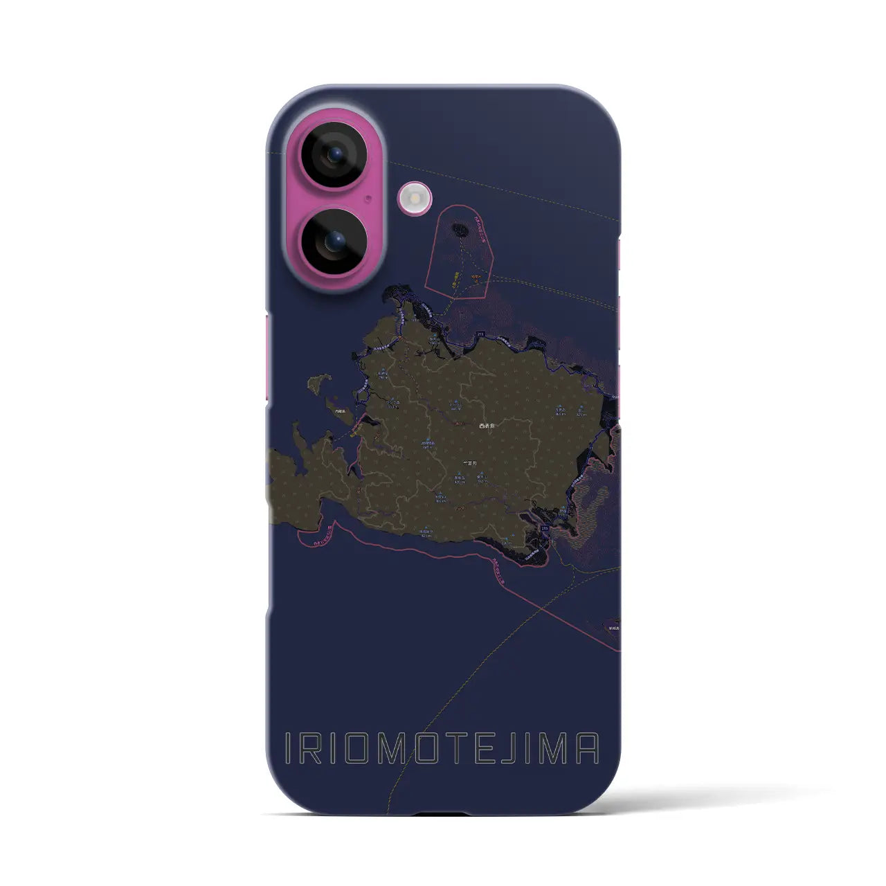 【西表島(沖縄県)】地図柄iPhoneケース(バックカバータイプ)
