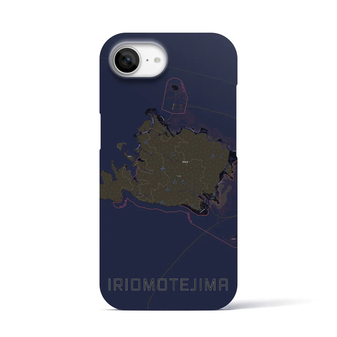 【西表島(沖縄県)】地図柄iPhoneケース(バックカバータイプ)