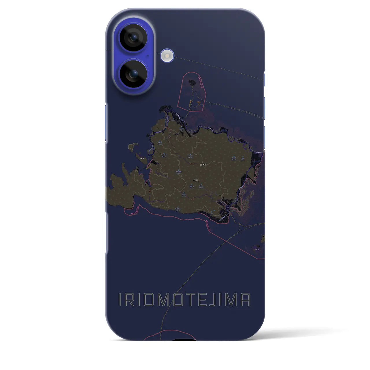 【西表島(沖縄県)】地図柄iPhoneケース(バックカバータイプ)