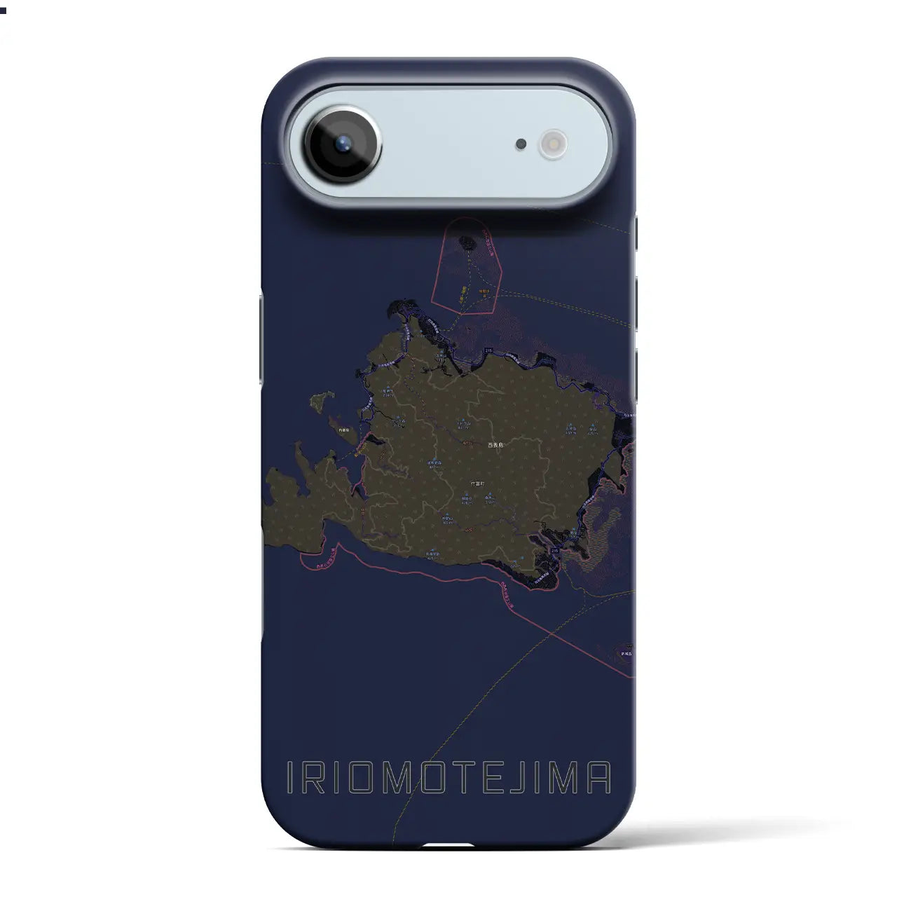 【西表島(沖縄県)】地図柄iPhoneケース(バックカバータイプ)