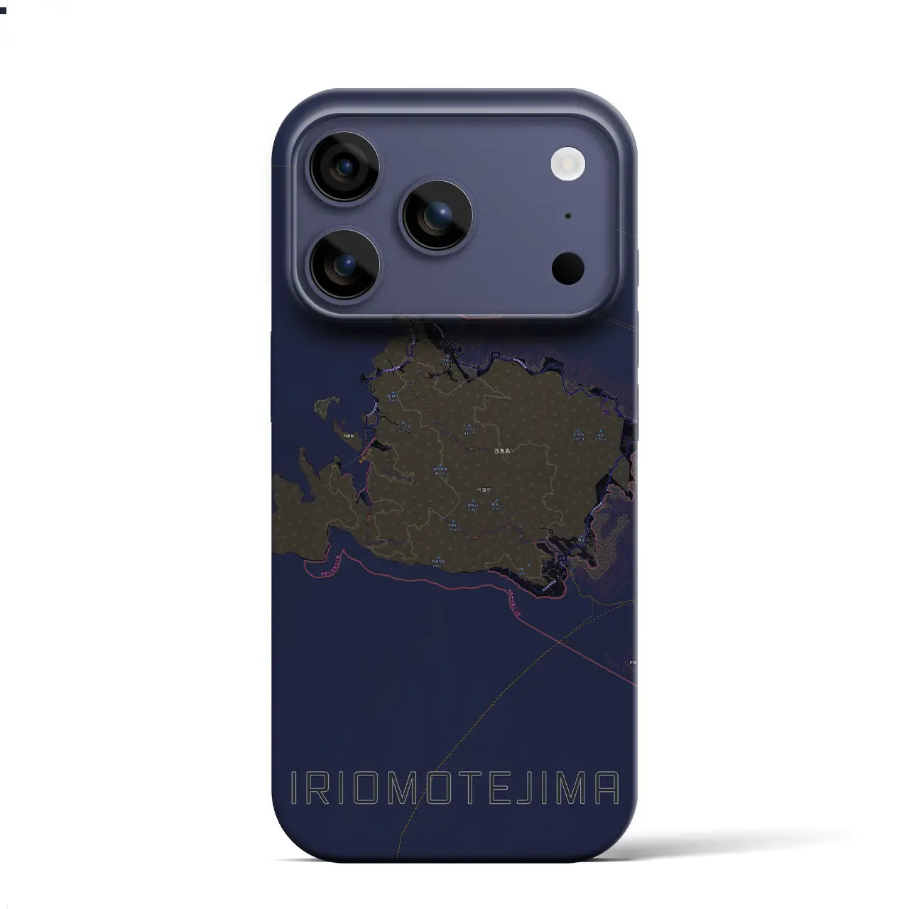 【西表島(沖縄県)】地図柄iPhoneケース(バックカバータイプ)