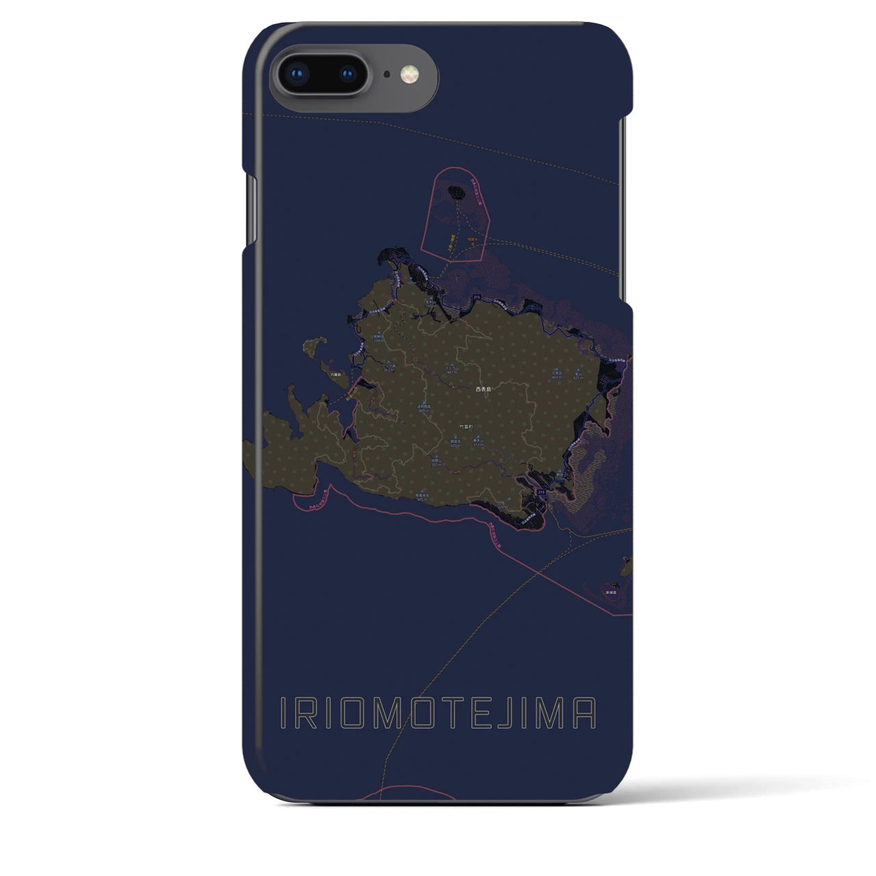 【西表島(沖縄県)】地図柄iPhoneケース(バックカバータイプ)