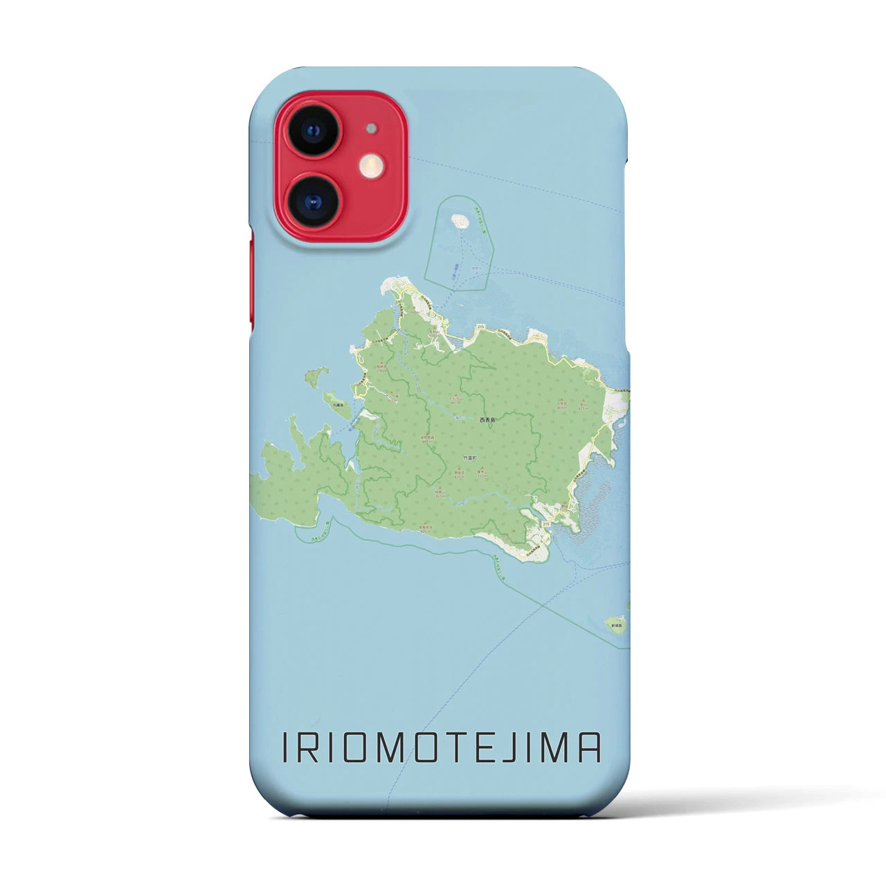 【西表島(沖縄県)】地図柄iPhoneケース(バックカバータイプ)
