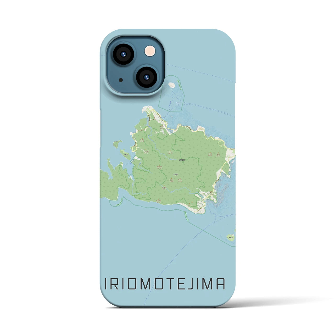 【西表島(沖縄県)】地図柄iPhoneケース(バックカバータイプ)