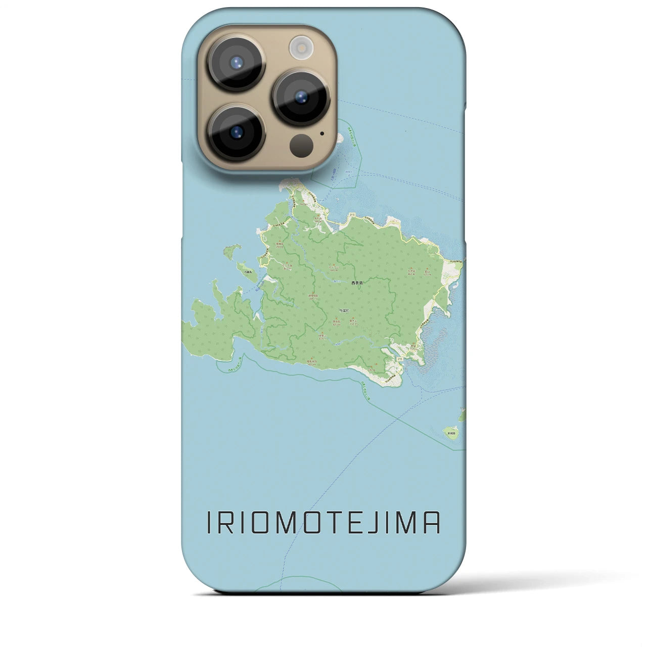 【西表島(沖縄県)】地図柄iPhoneケース(バックカバータイプ)