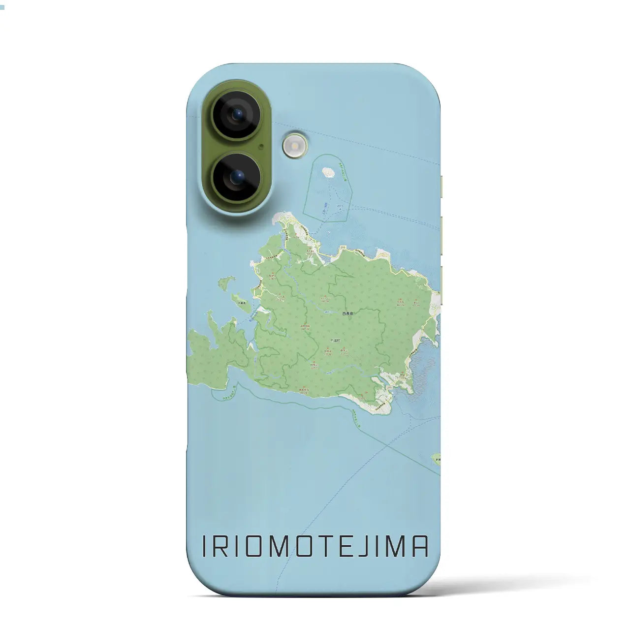 【西表島(沖縄県)】地図柄iPhoneケース(バックカバータイプ)