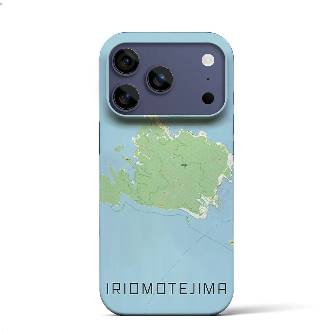 【西表島(沖縄県)】地図柄iPhoneケース(バックカバータイプ)ナチュラル・iPhone 17 Pro Max 用