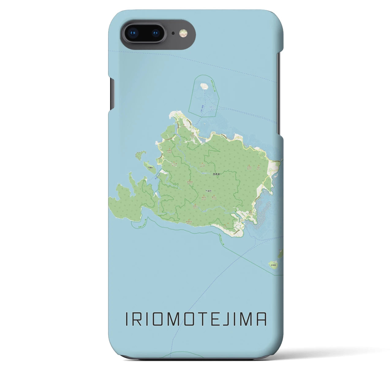 【西表島(沖縄県)】地図柄iPhoneケース(バックカバータイプ)