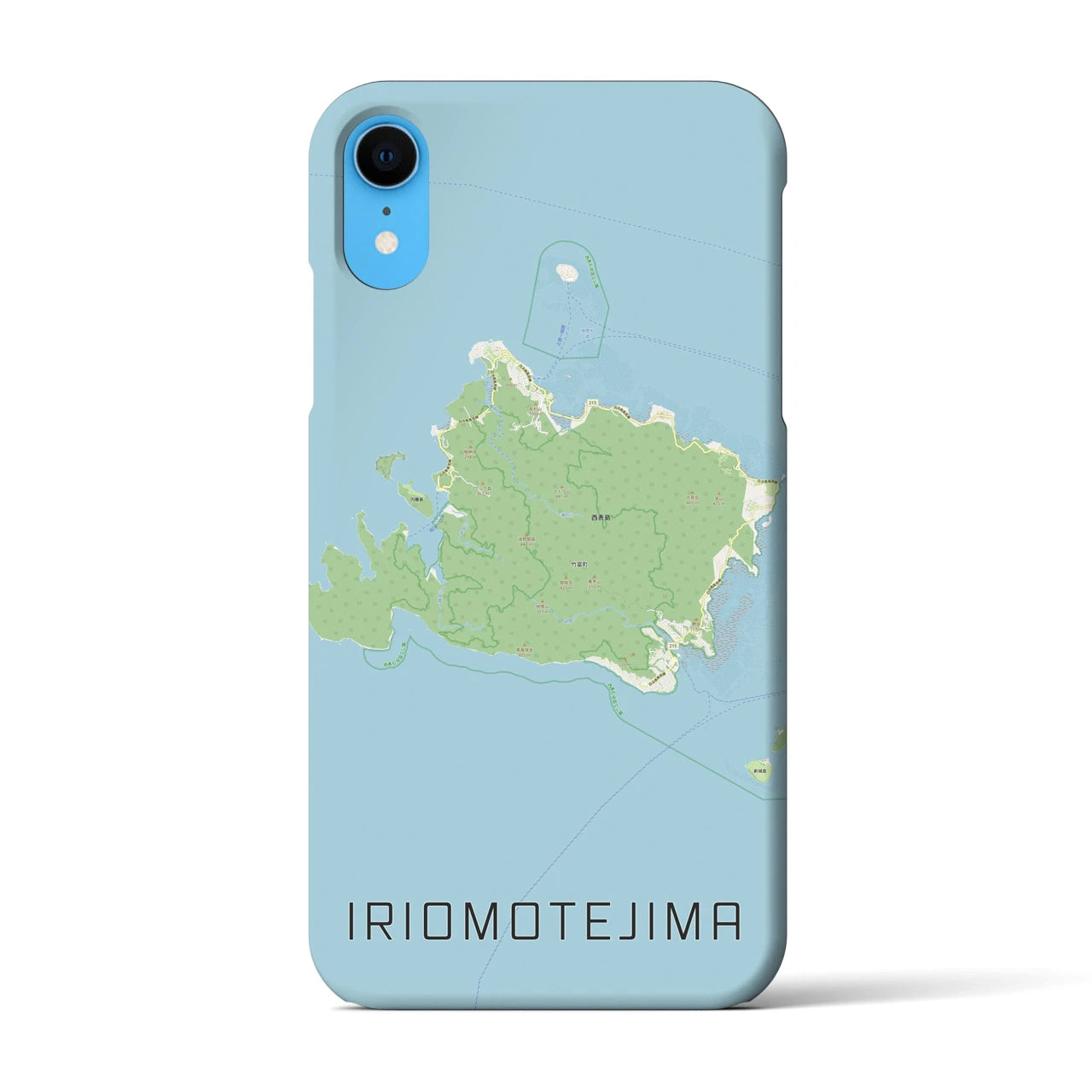 【西表島(沖縄県)】地図柄iPhoneケース(バックカバータイプ)