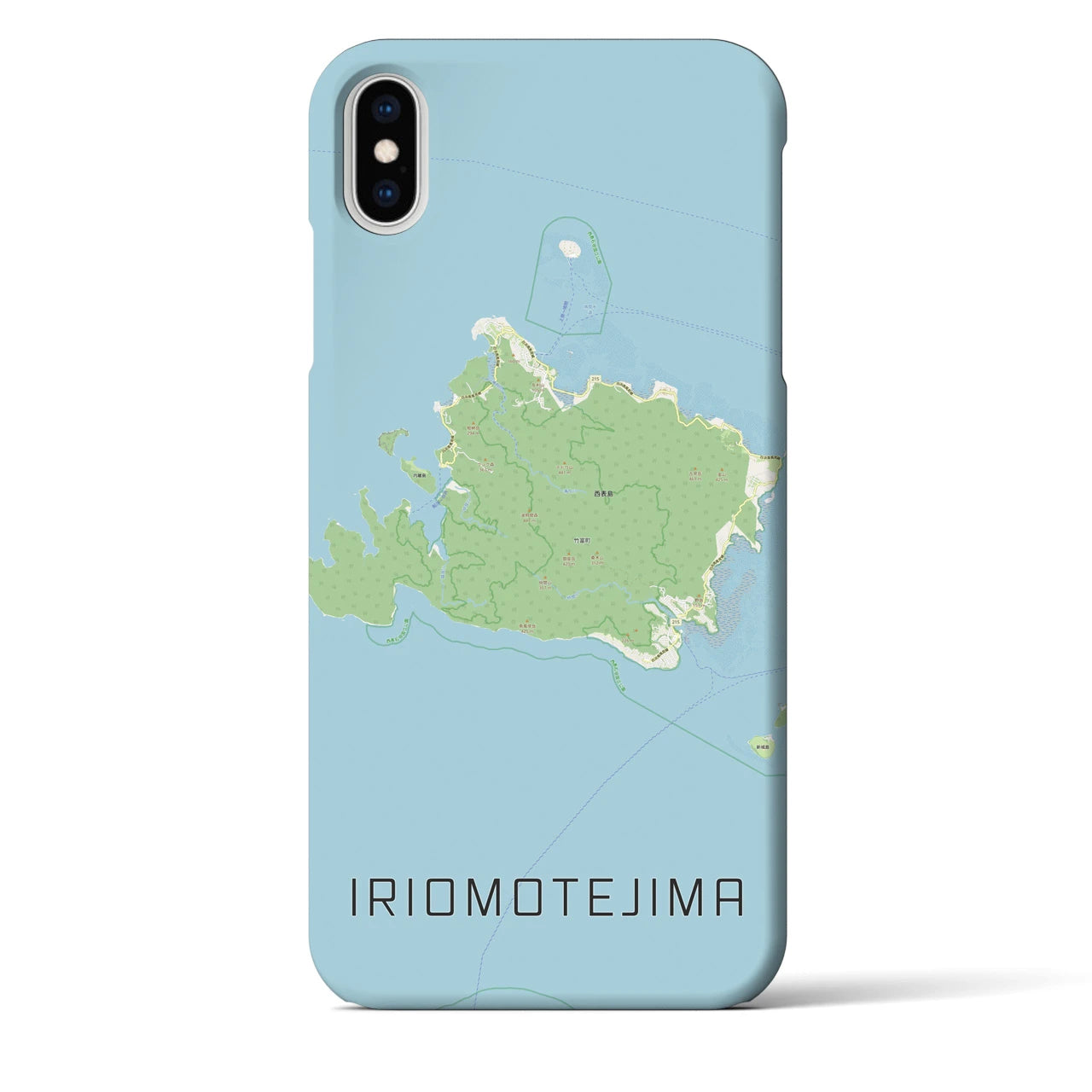 【西表島(沖縄県)】地図柄iPhoneケース(バックカバータイプ)
