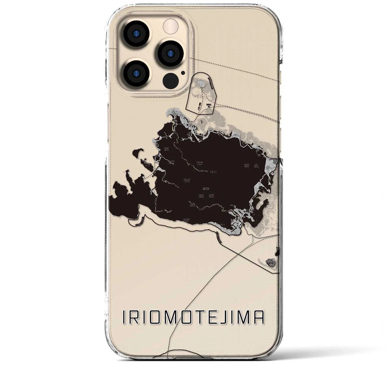 【西表島(沖縄県)】地図柄iPhoneケース(クリアタイプ)