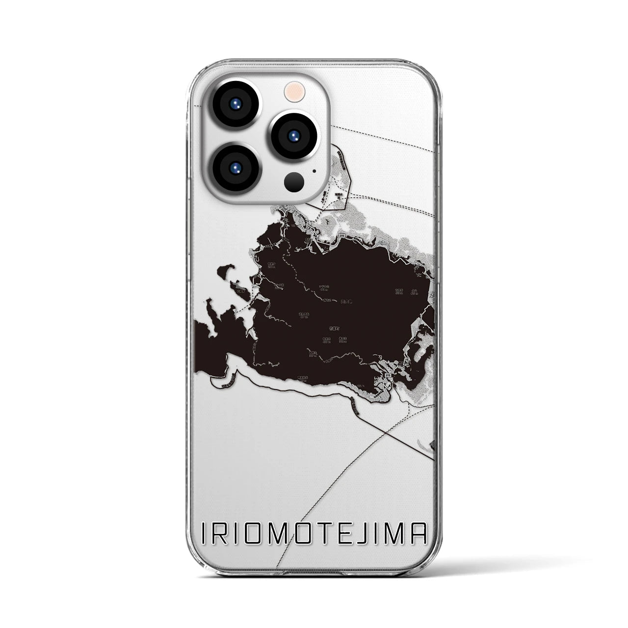 【西表島(沖縄県)】地図柄iPhoneケース(クリアタイプ)
