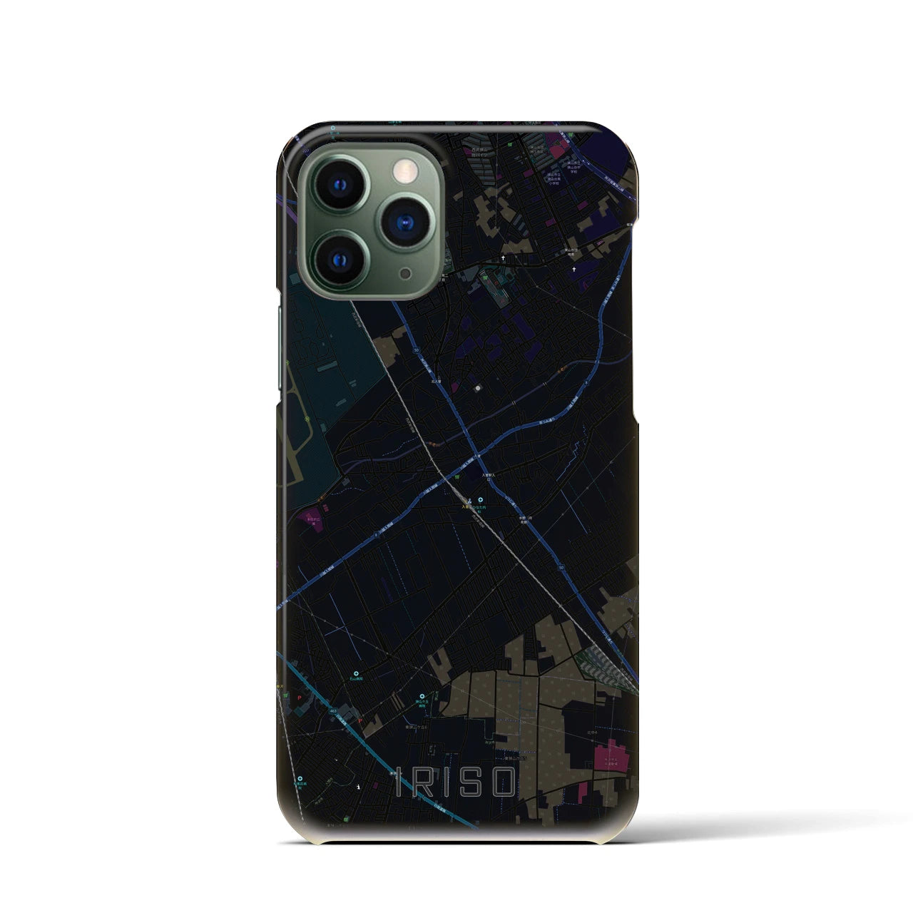 【入曽(埼玉県)】地図柄iPhoneケース(バックカバータイプ)