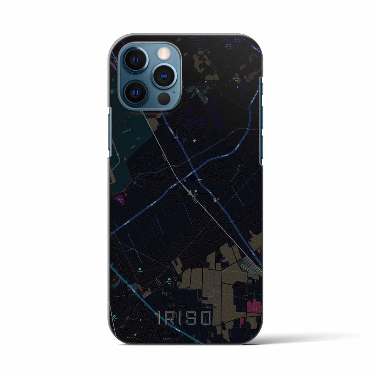 【入曽(埼玉県)】地図柄iPhoneケース(バックカバータイプ)