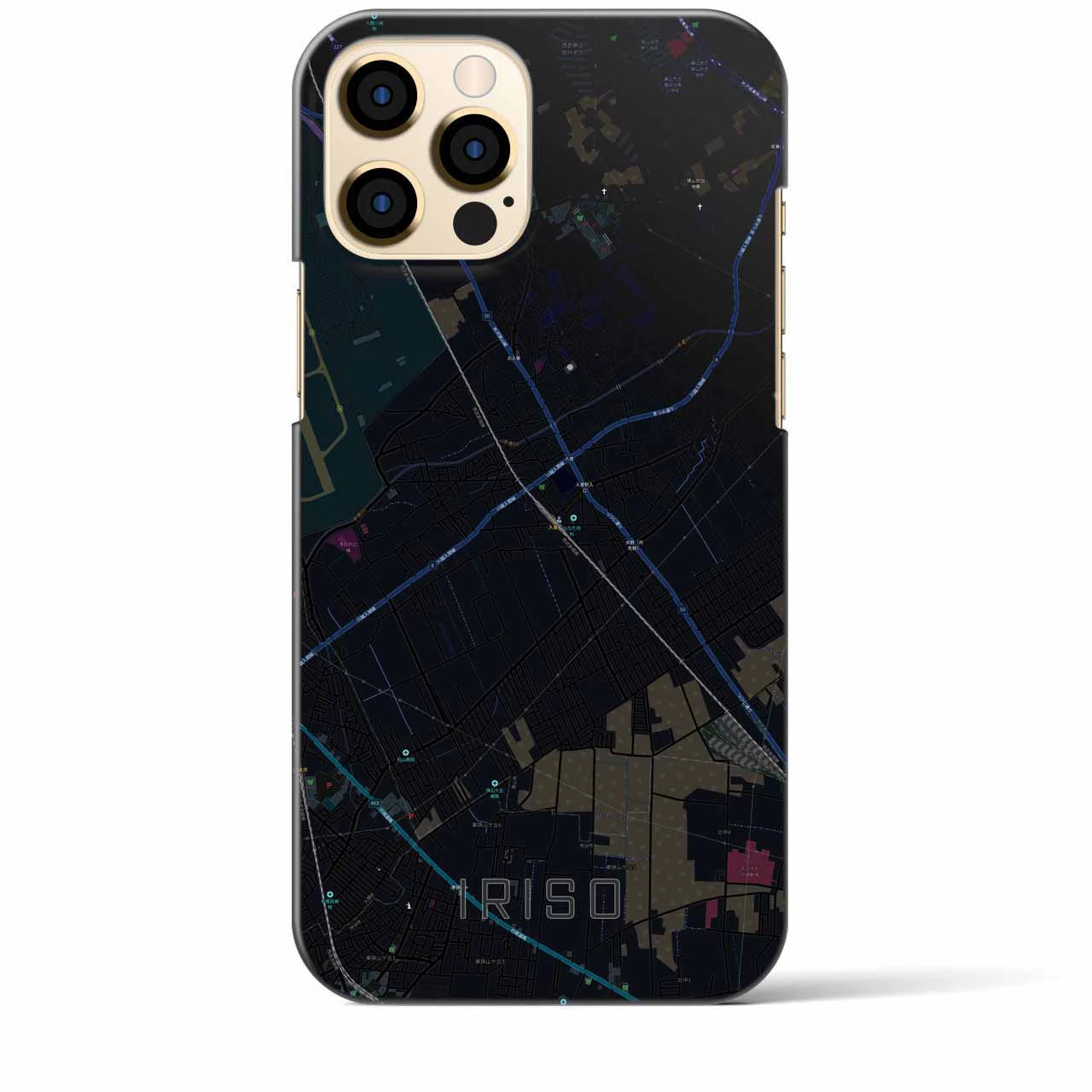 【入曽(埼玉県)】地図柄iPhoneケース(バックカバータイプ)